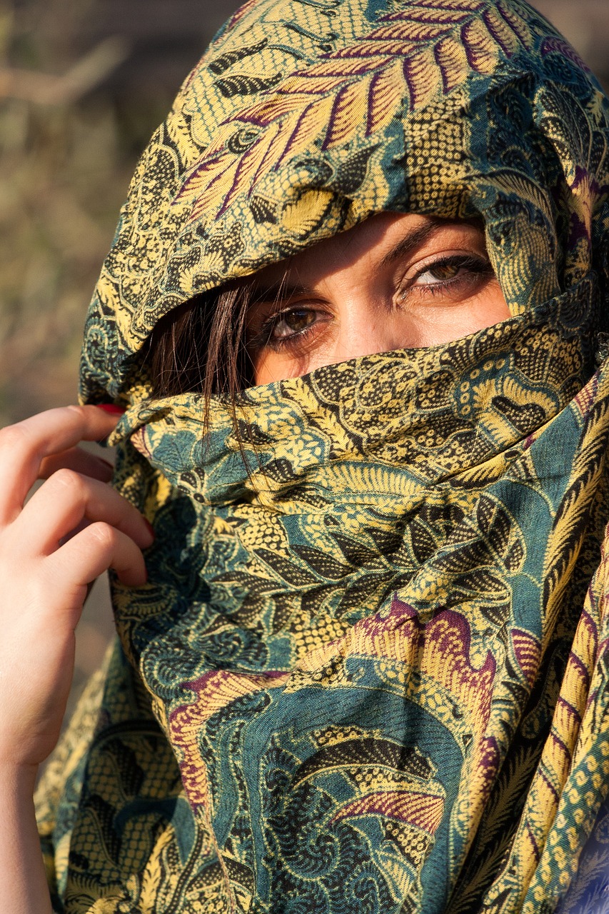 woman  portrait  scarf free photo