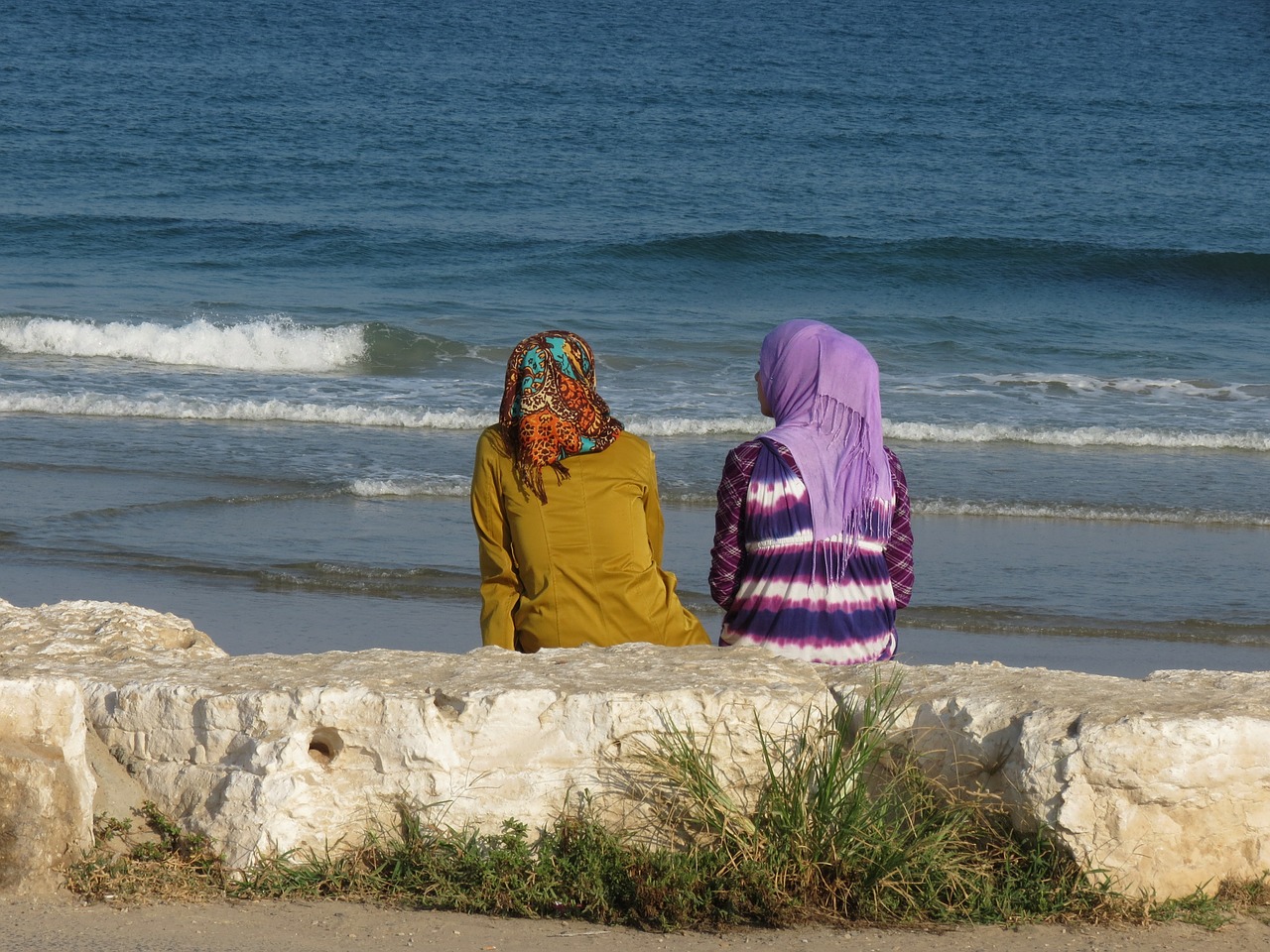 woman seaside arabic free photo