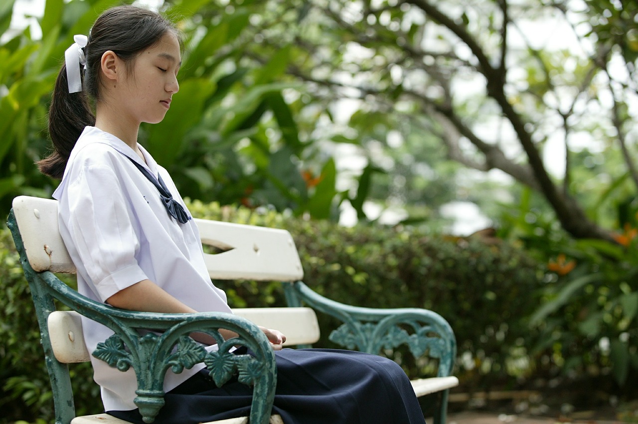 woman sitting thailand free photo