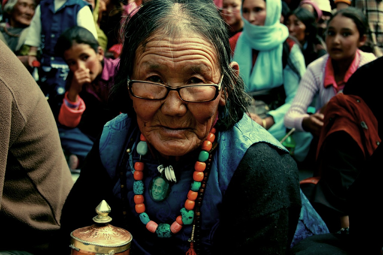 woman old ladakh free photo
