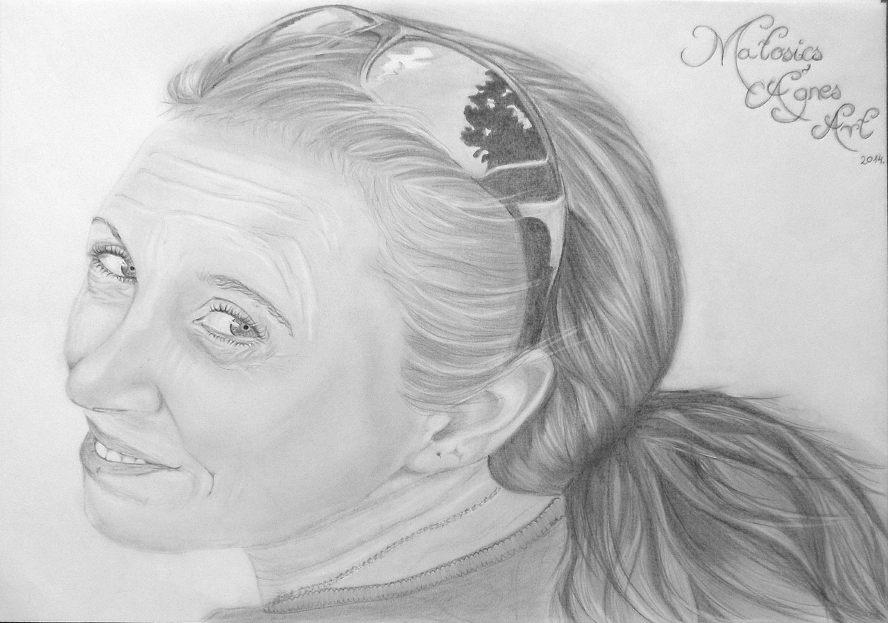 woman drawing graphite free photo