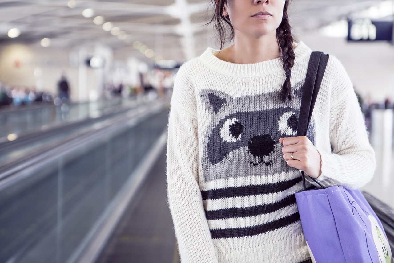 woman airport girl free photo