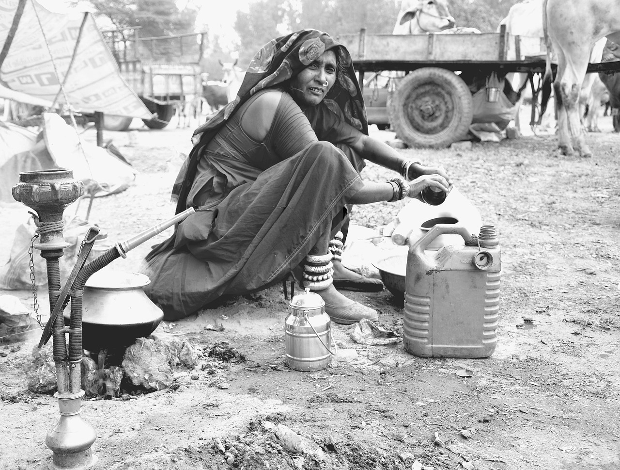 woman india water free photo