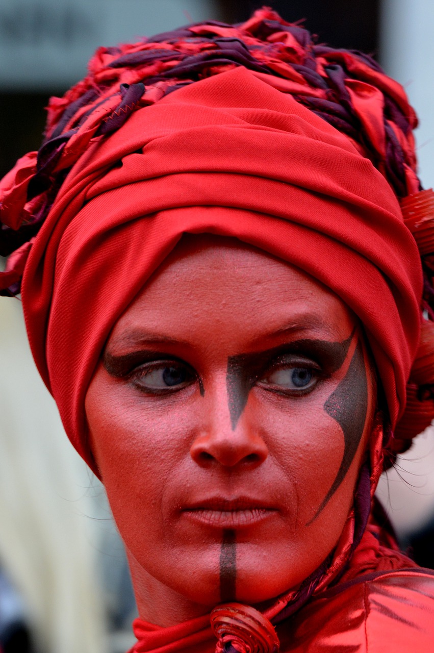 woman carnival decoration free photo