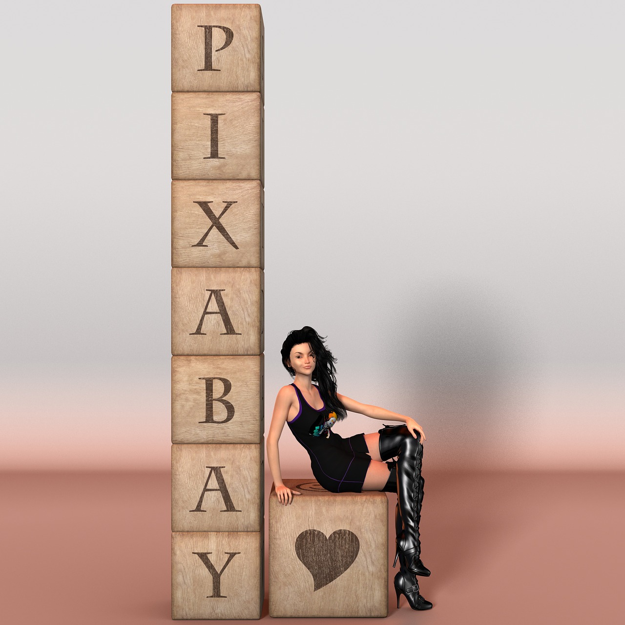 woman pixabay building blocks free photo
