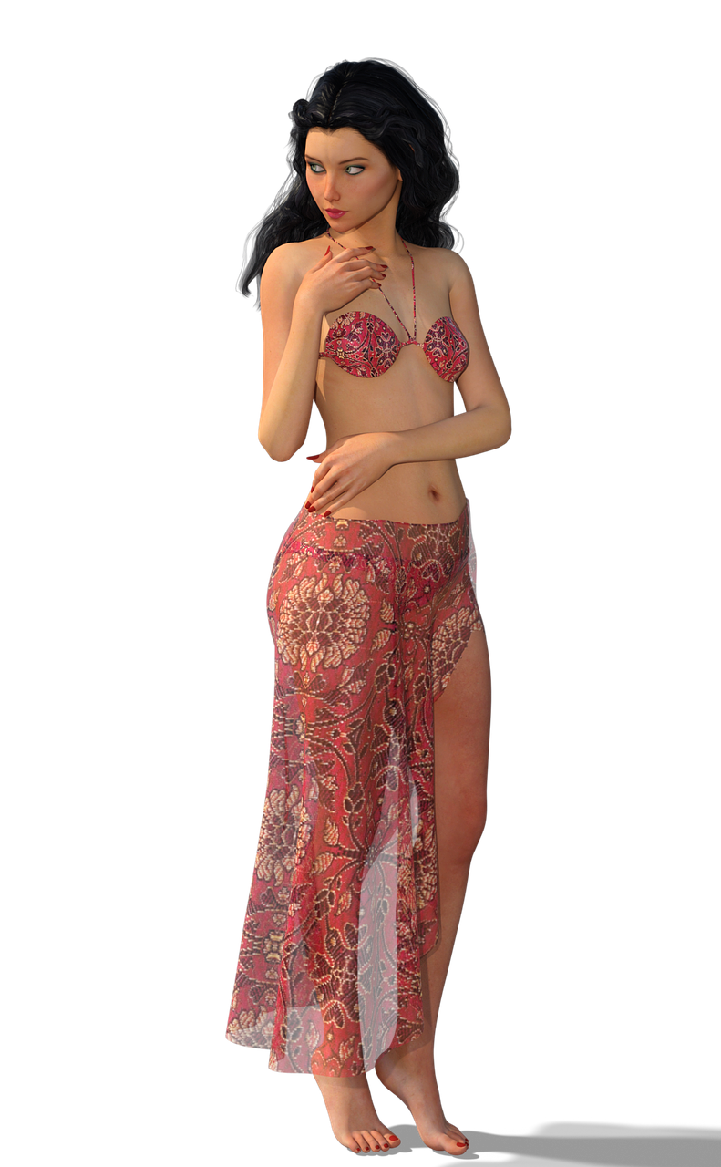woman bikini sarong free photo