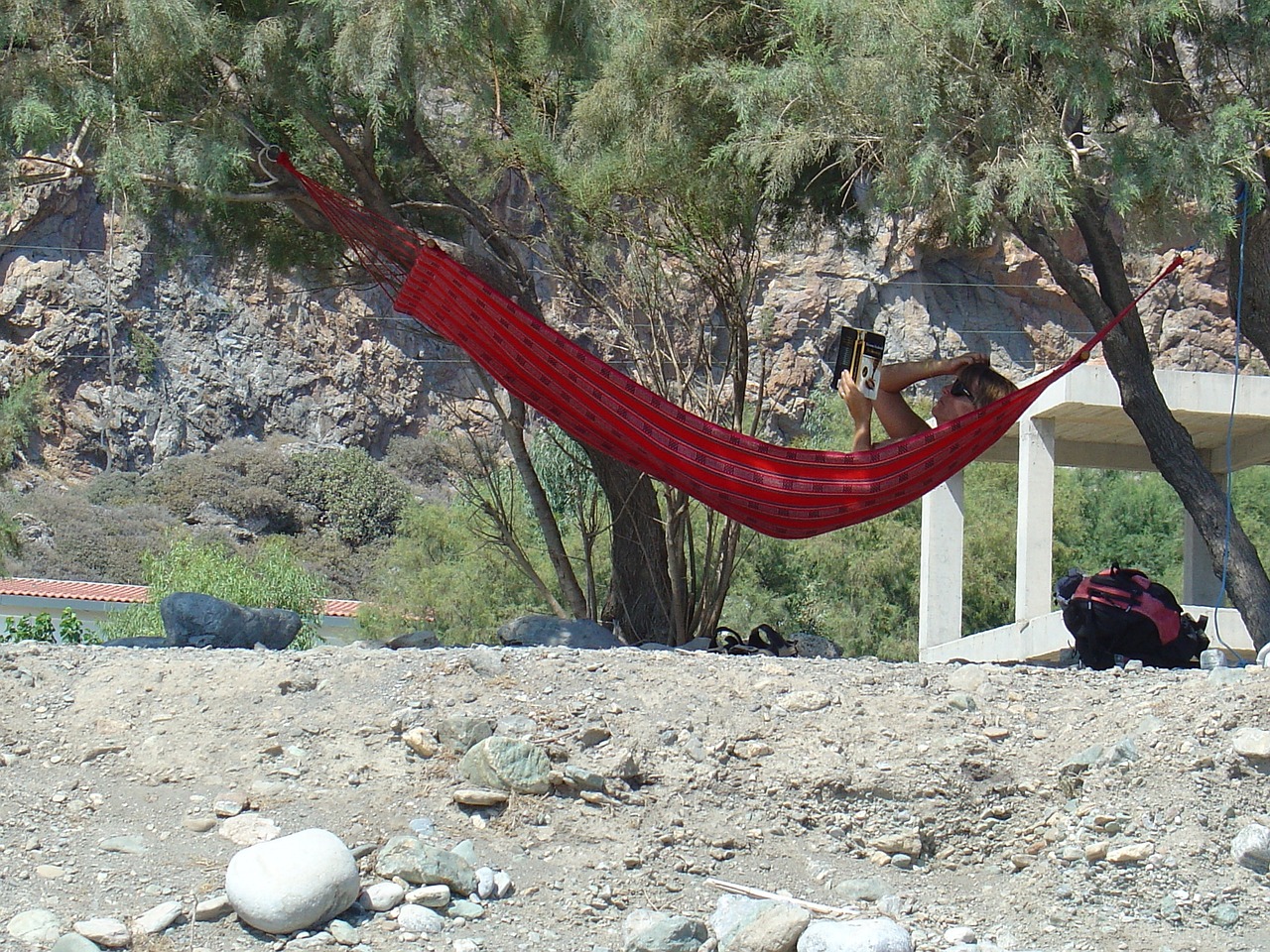 woman hammock summer free photo