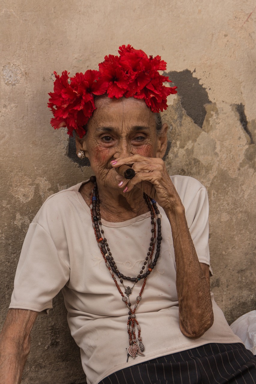 woman cigar cuba free photo