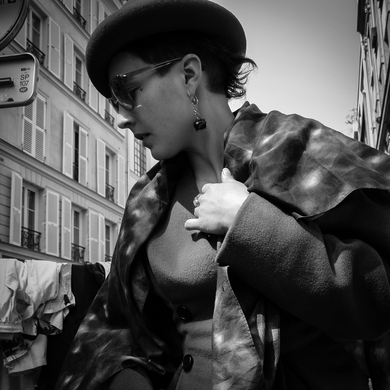 woman paris flea market free photo