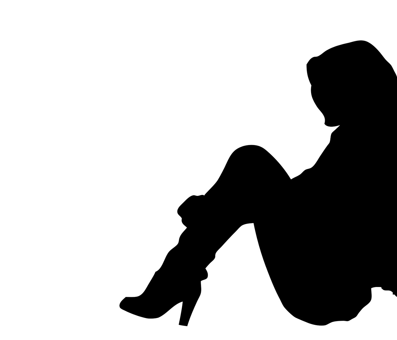 woman sitting sad free photo