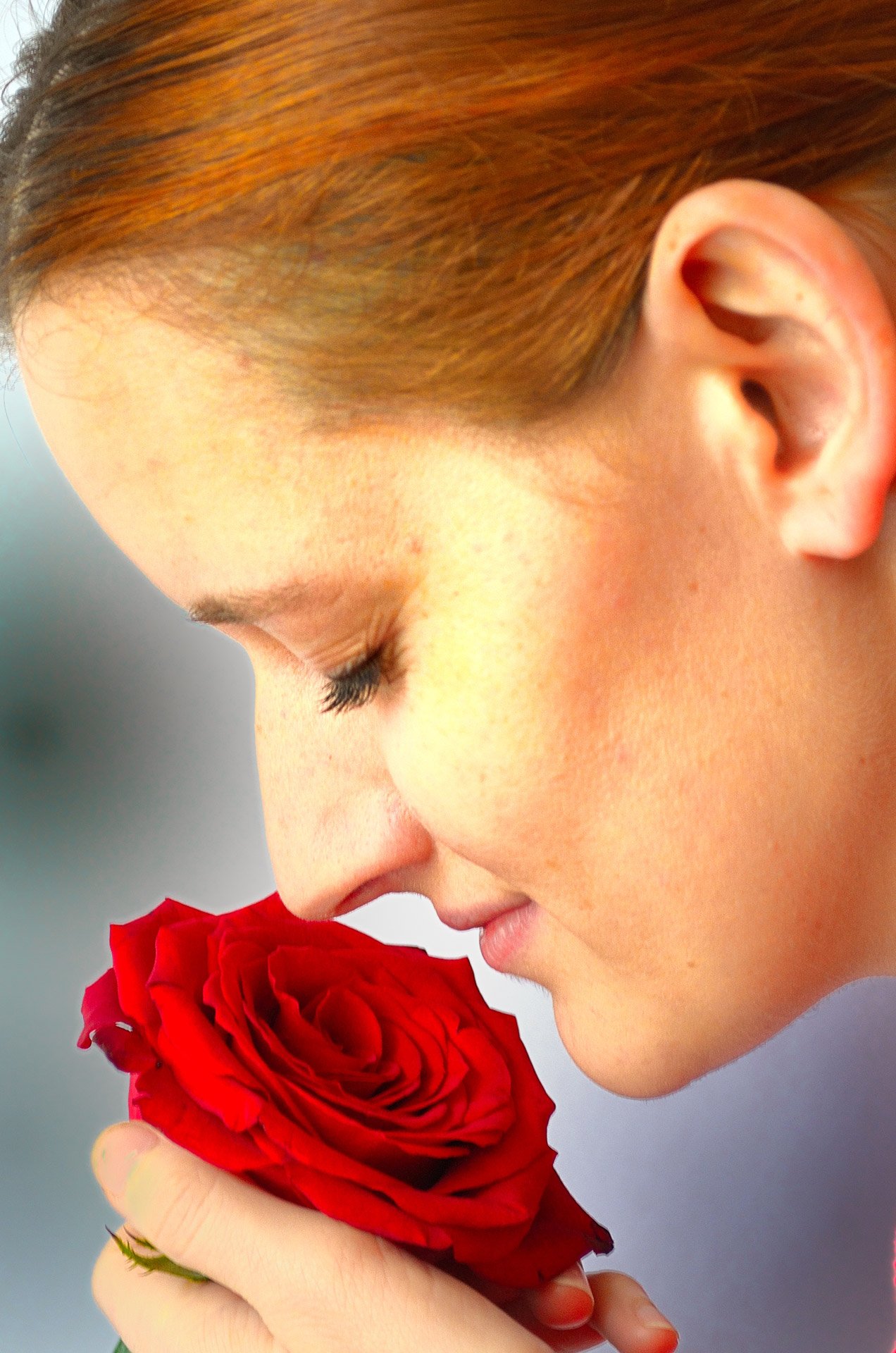 woman roses people free photo