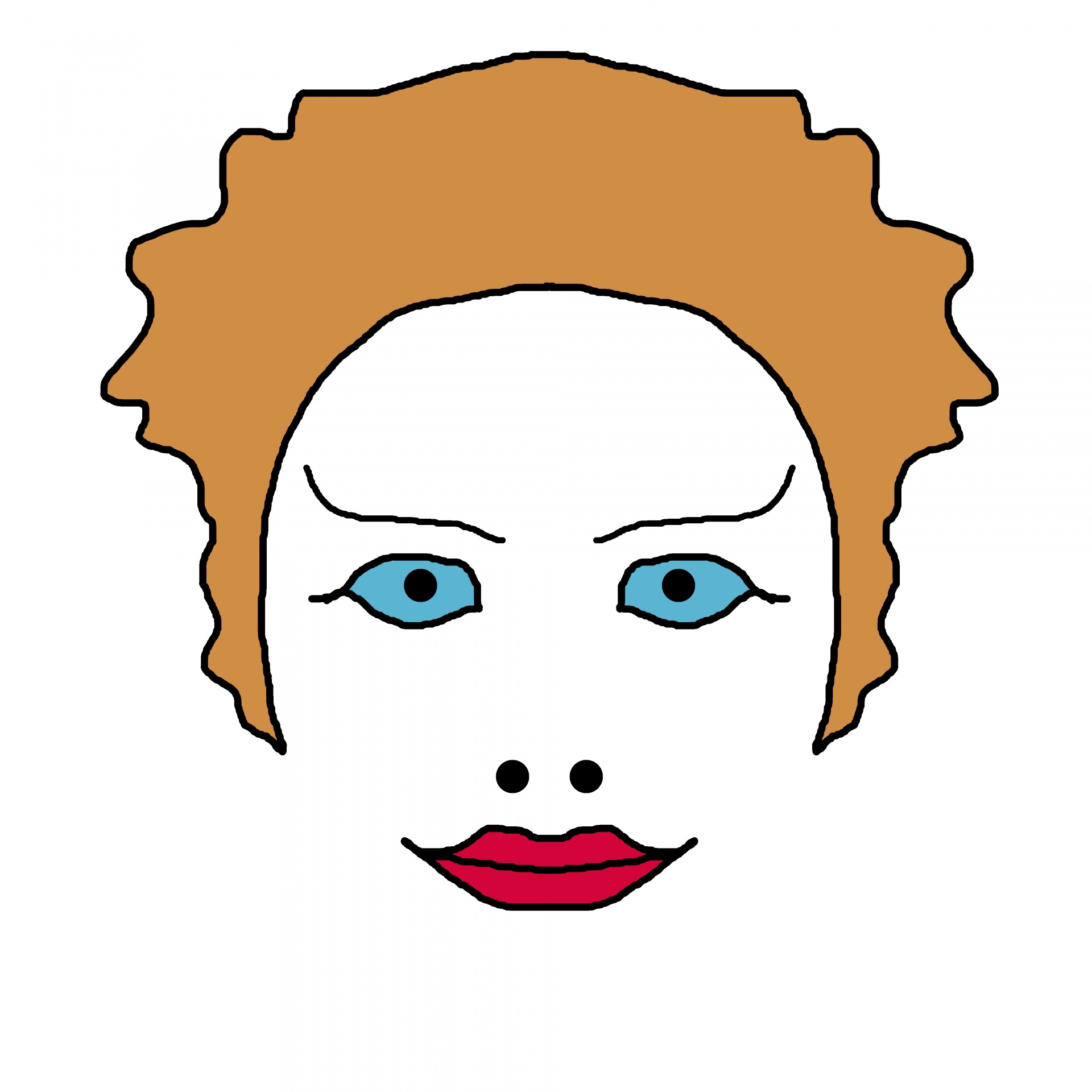 woman face drawing free photo