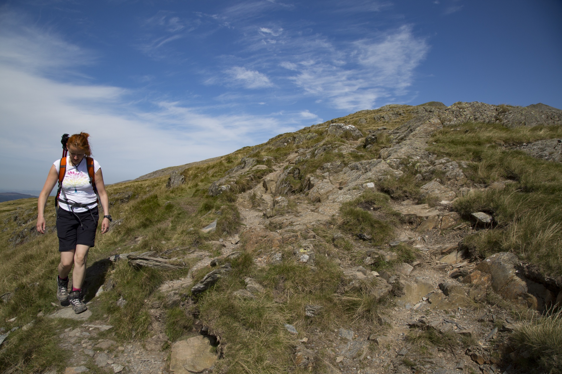 mountain top woman free photo