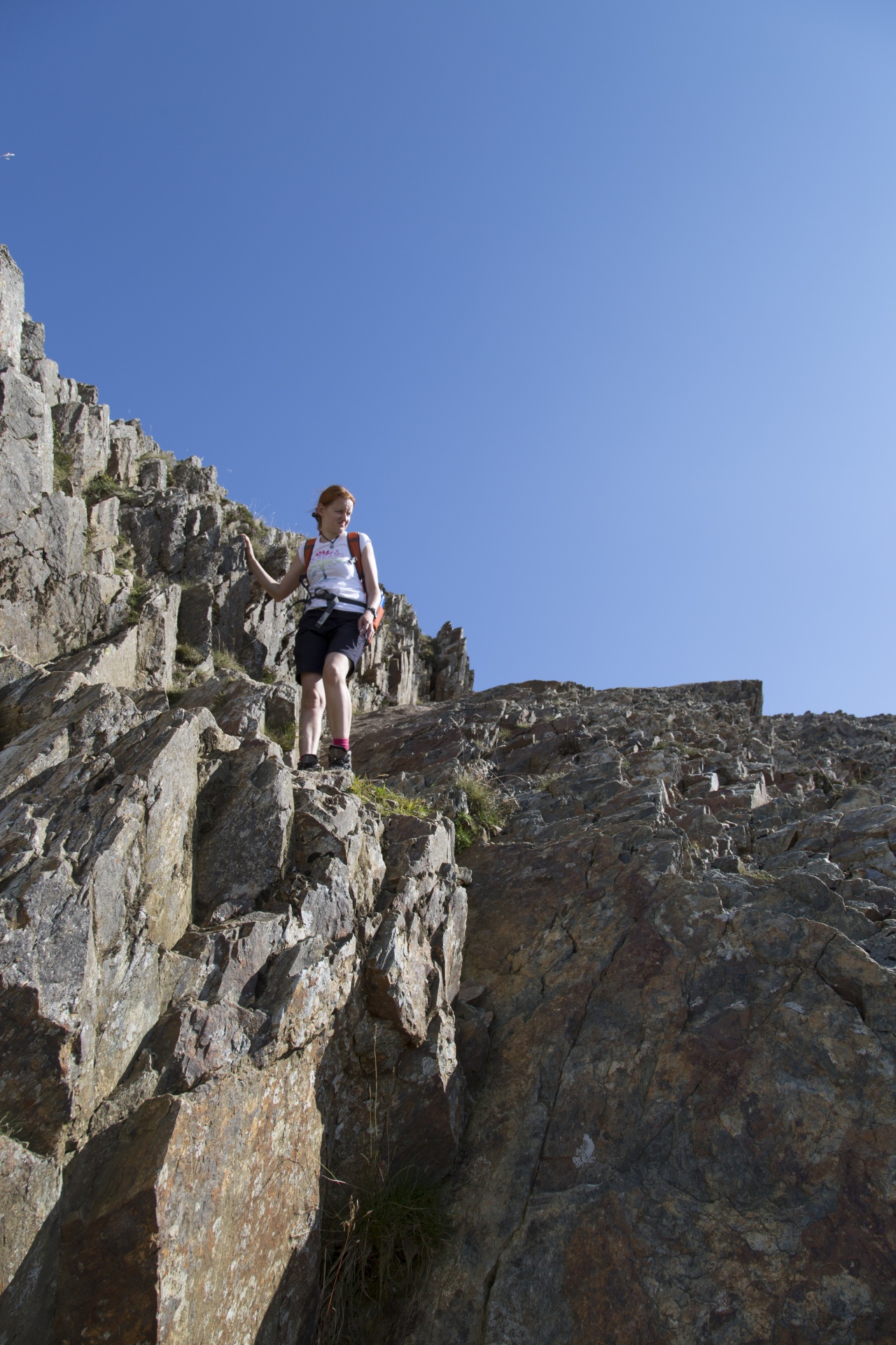 mountain top woman free photo