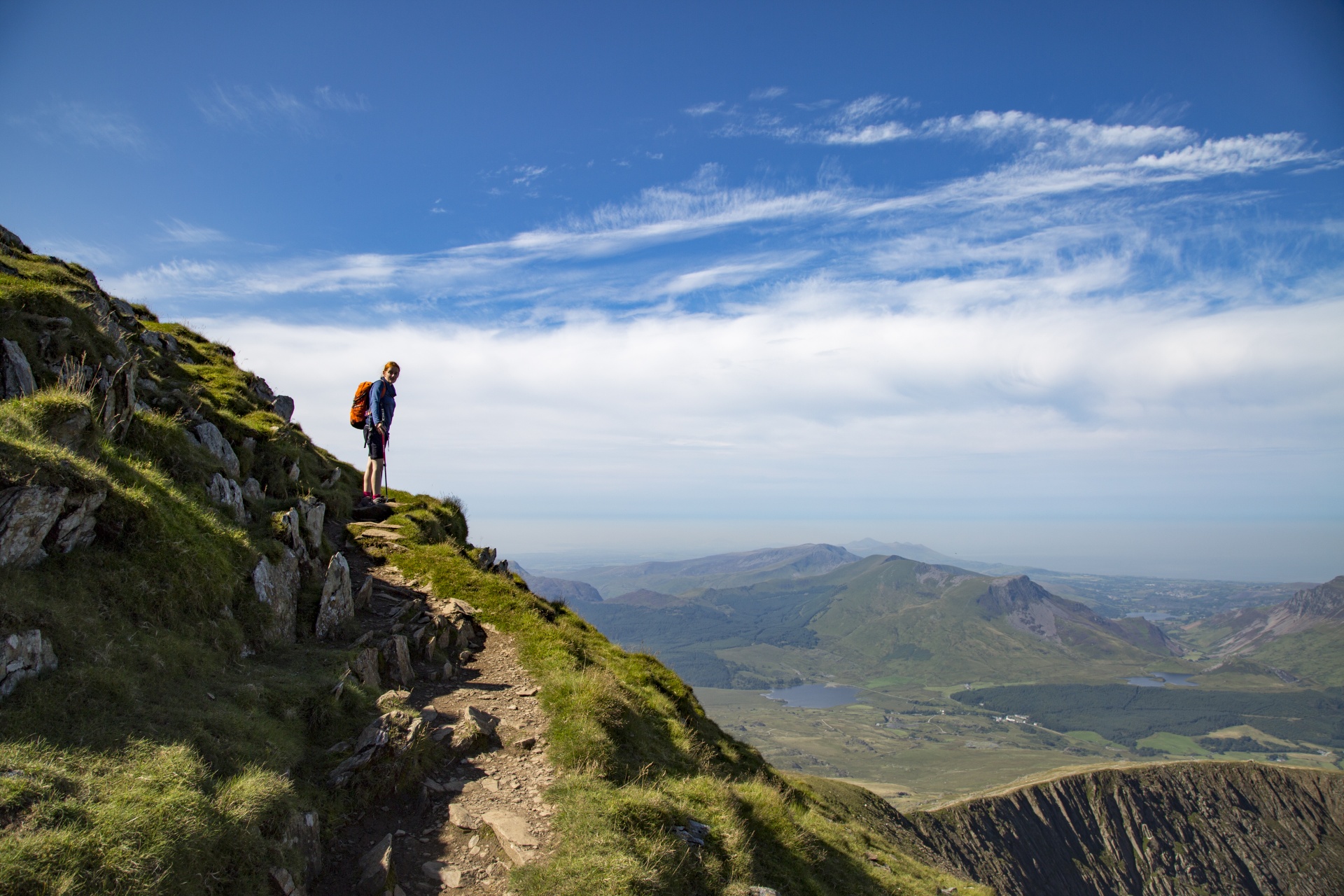 mountain top woman free photo