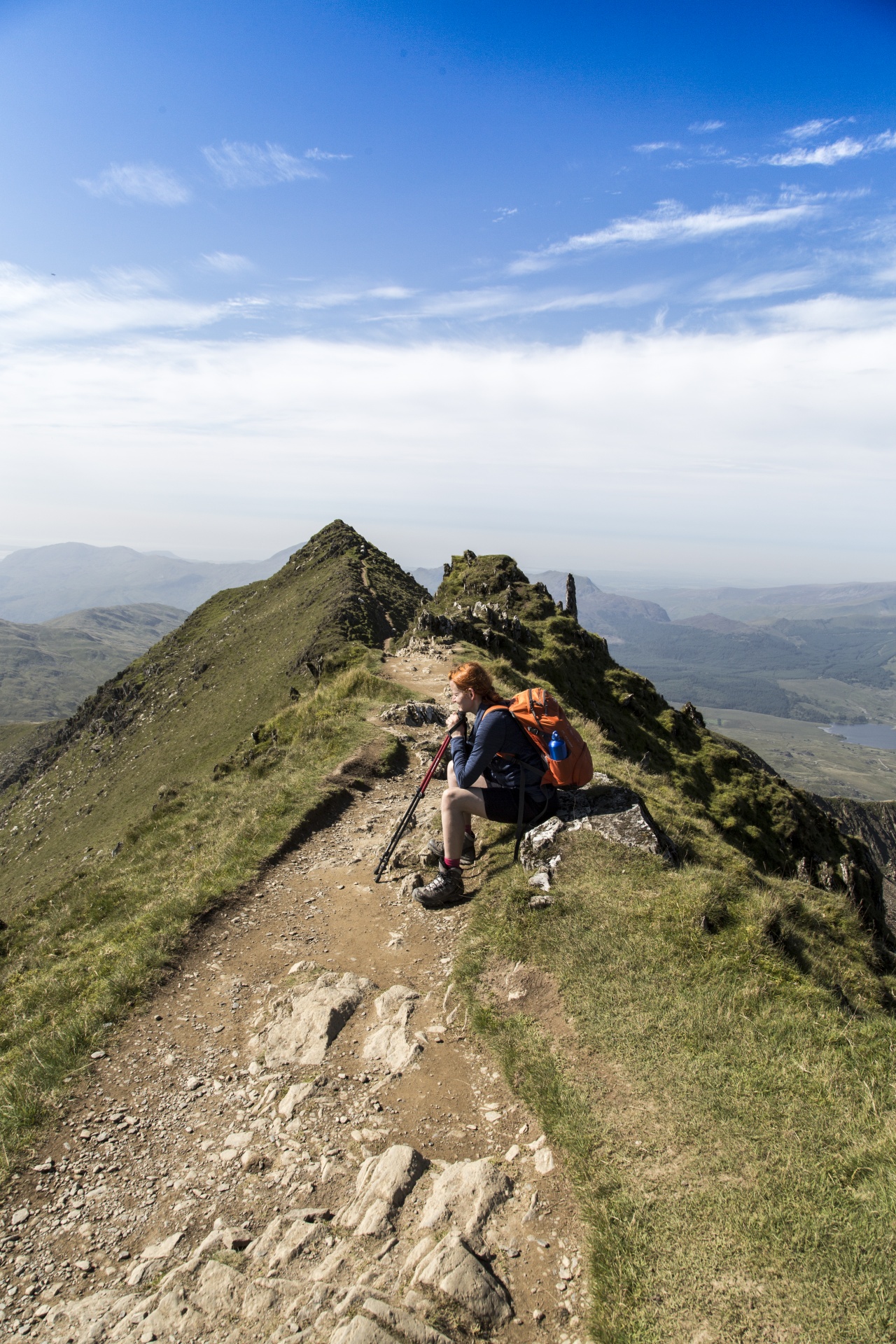 mountain top woman free photo