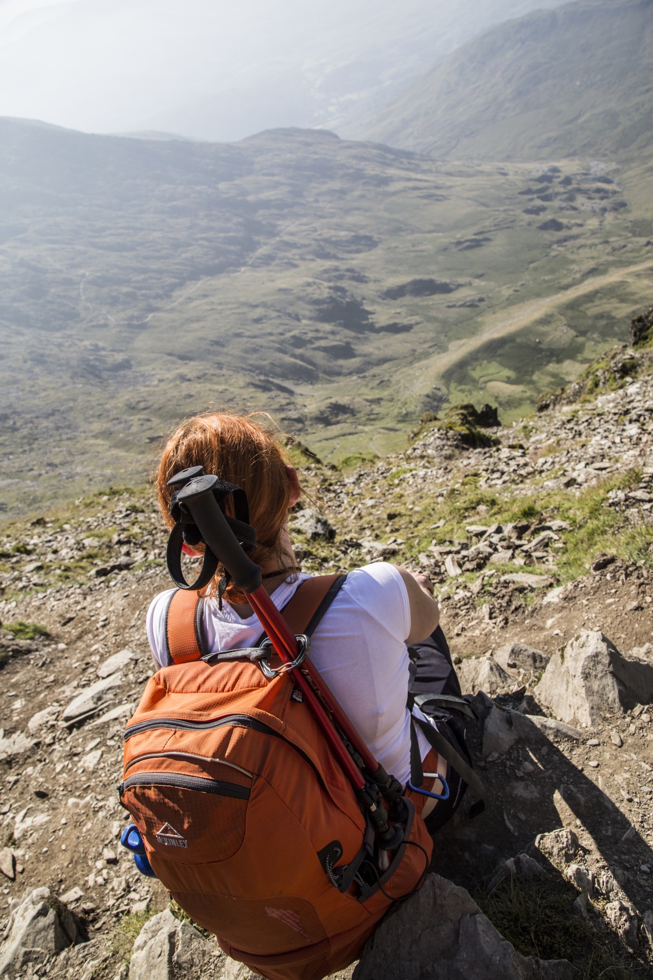 mountain top woman free photo