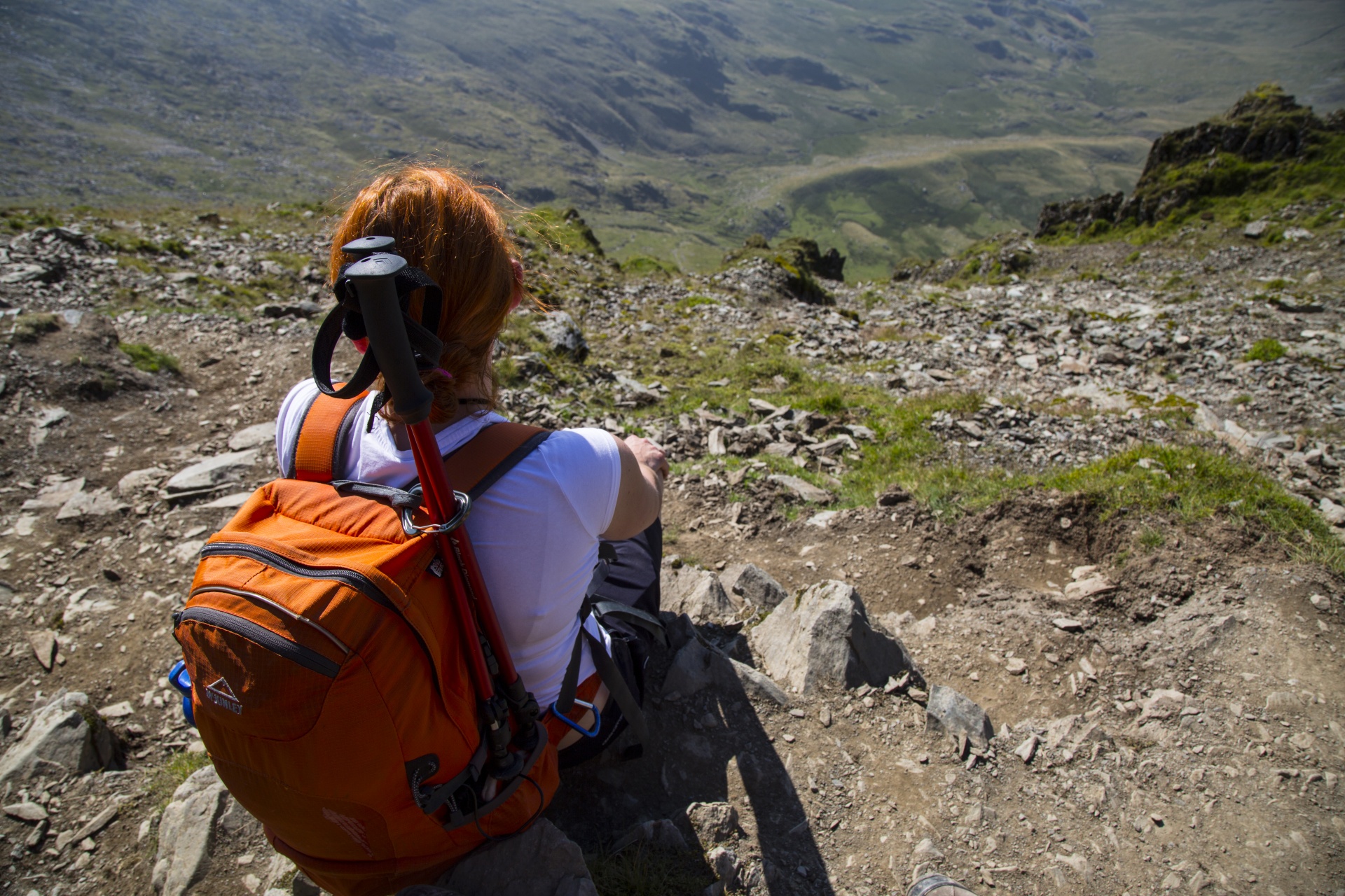 mountain top woman free photo