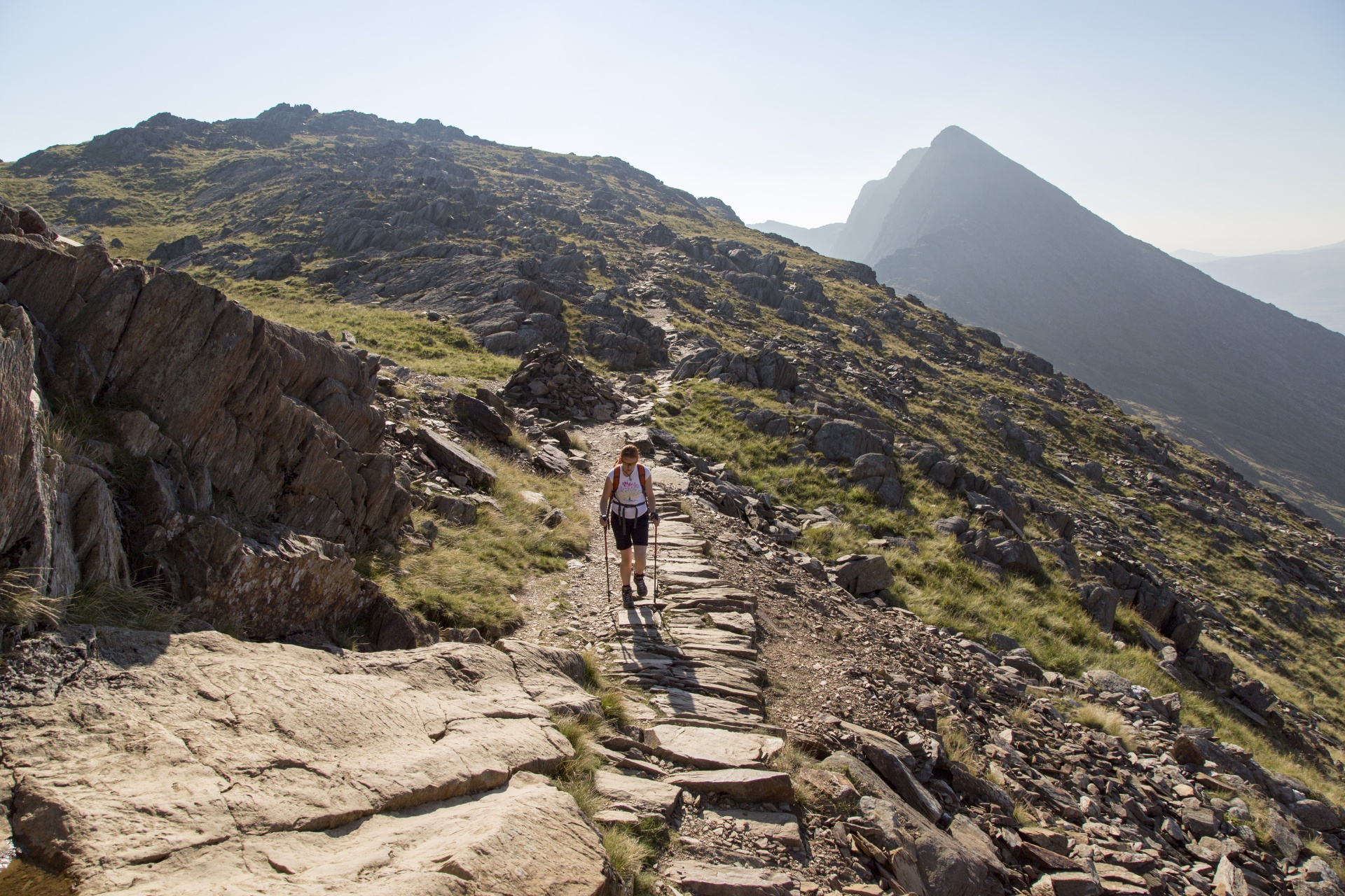 mountain top woman free photo