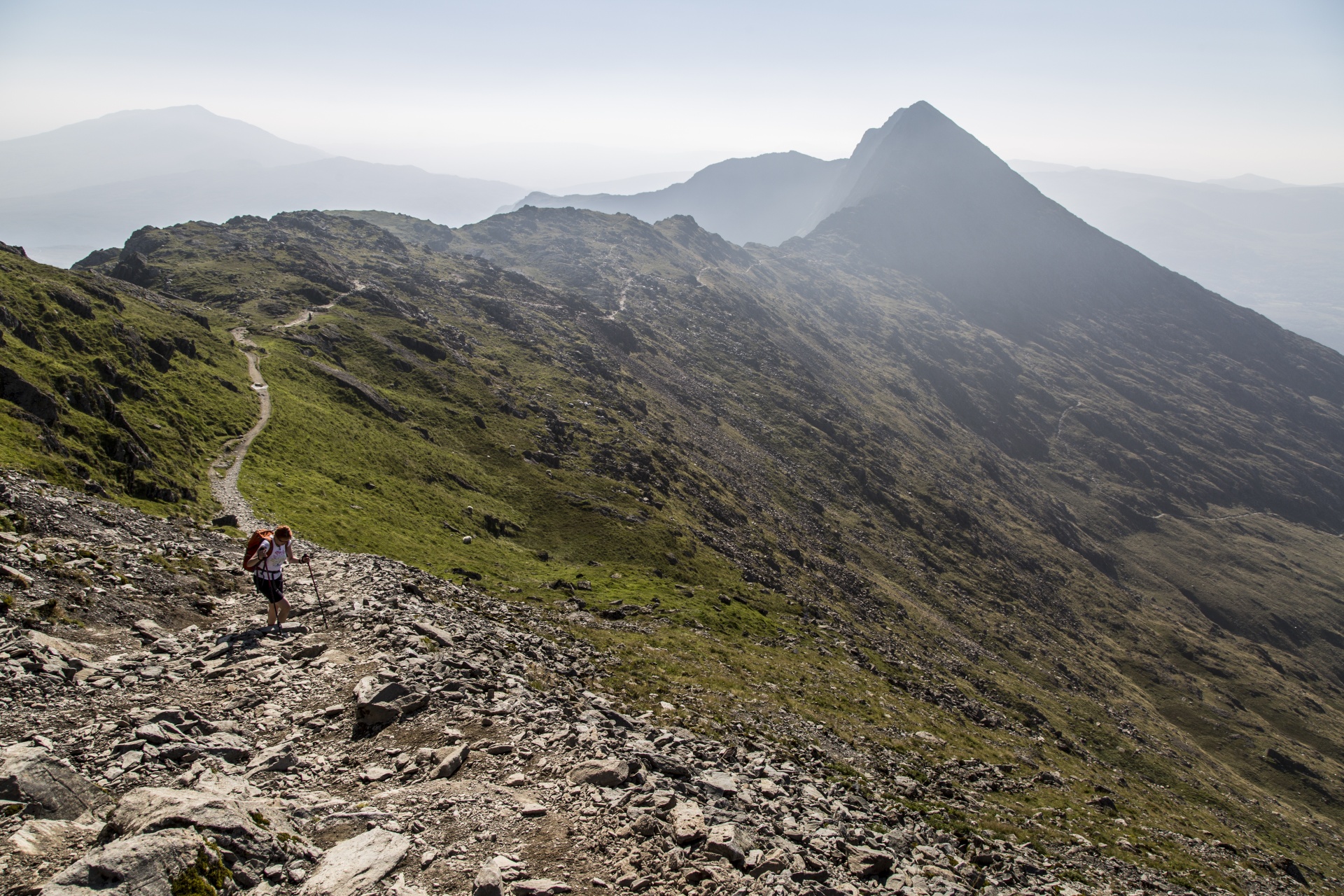 mountain top woman free photo