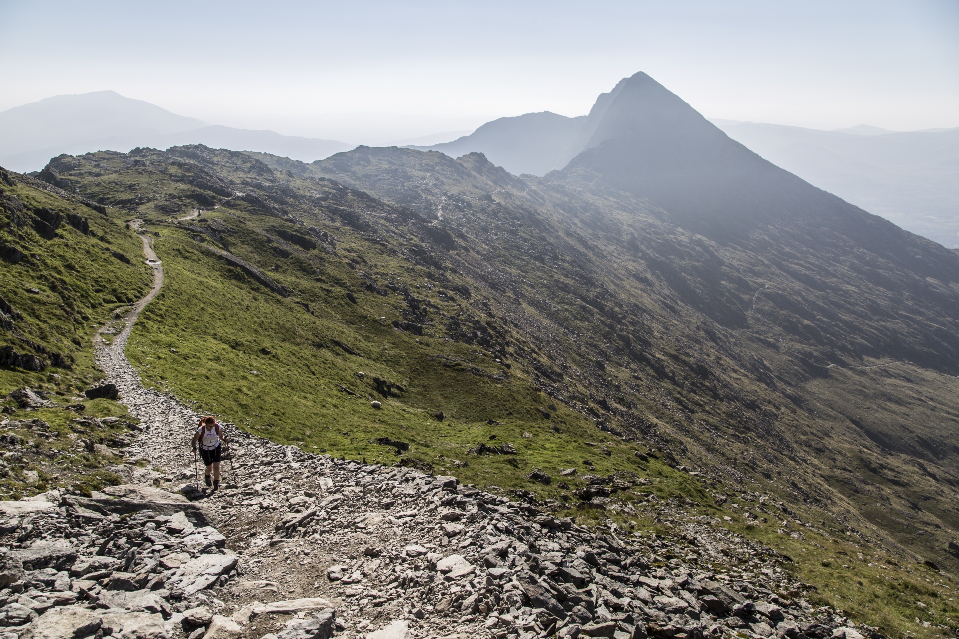 mountain top woman free photo