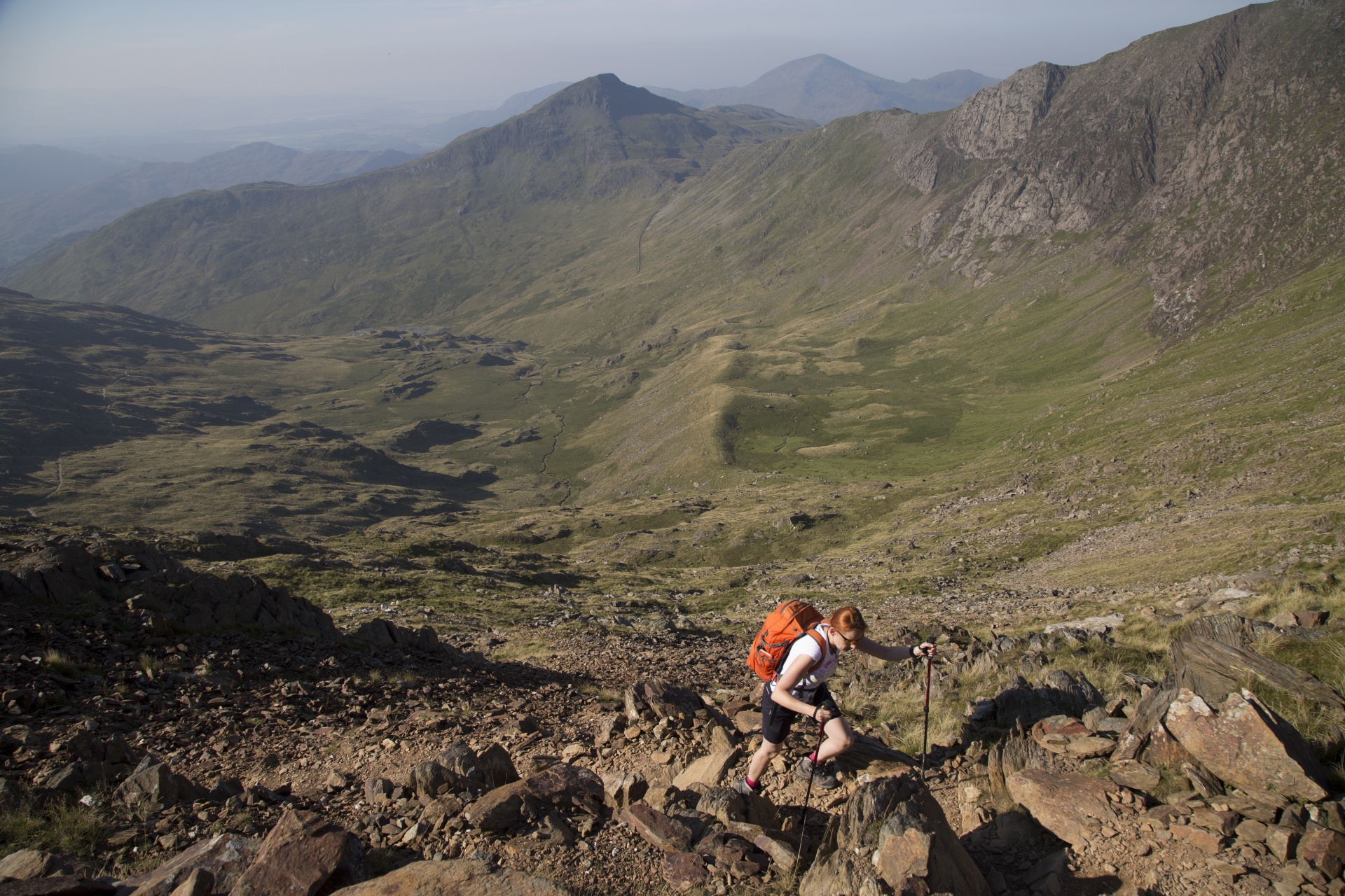 mountain top woman free photo