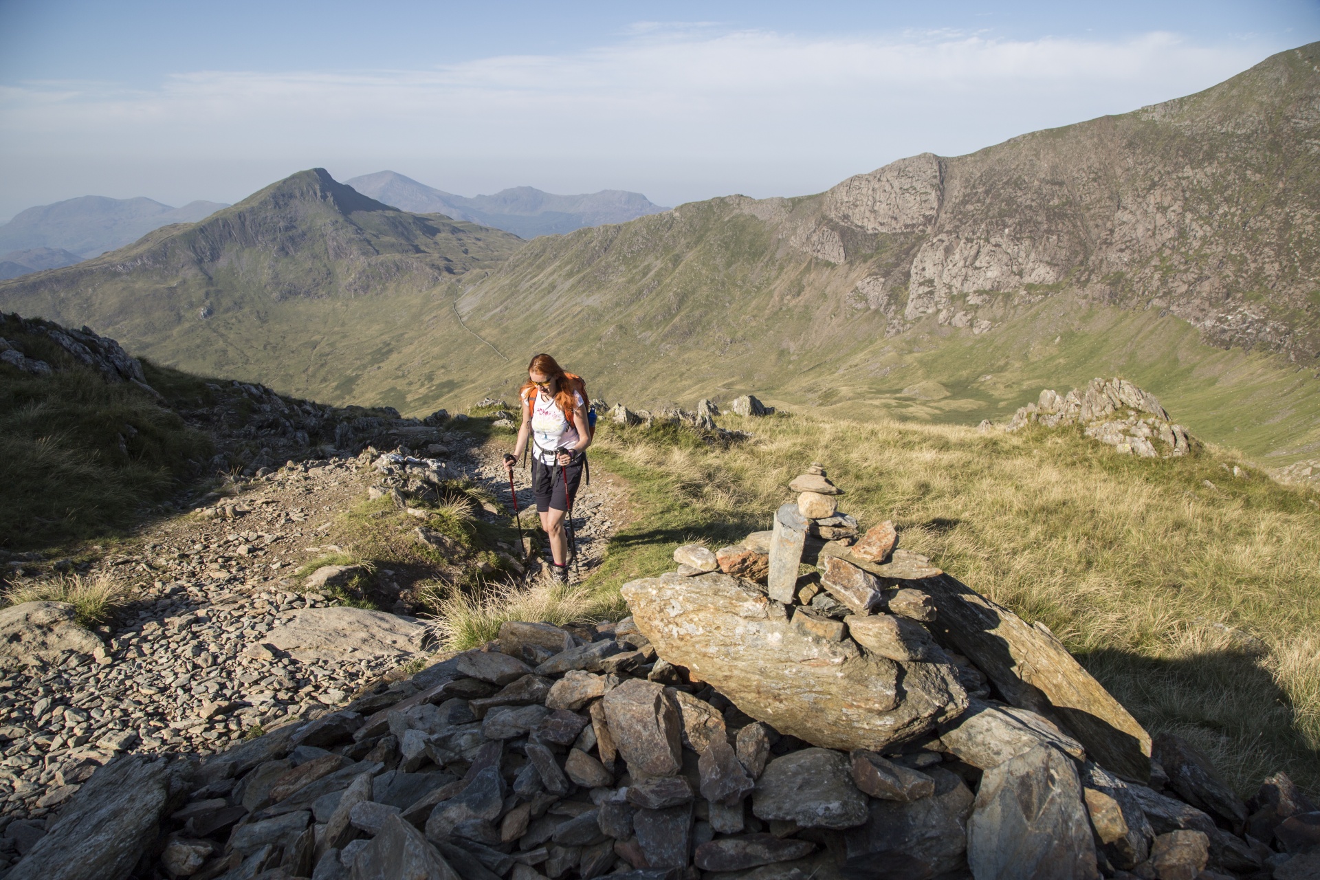 mountain top woman free photo