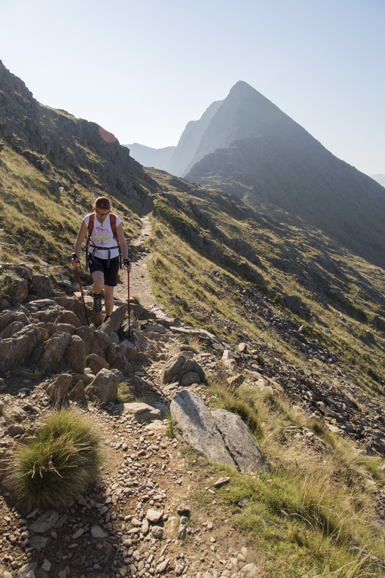 mountain top woman free photo