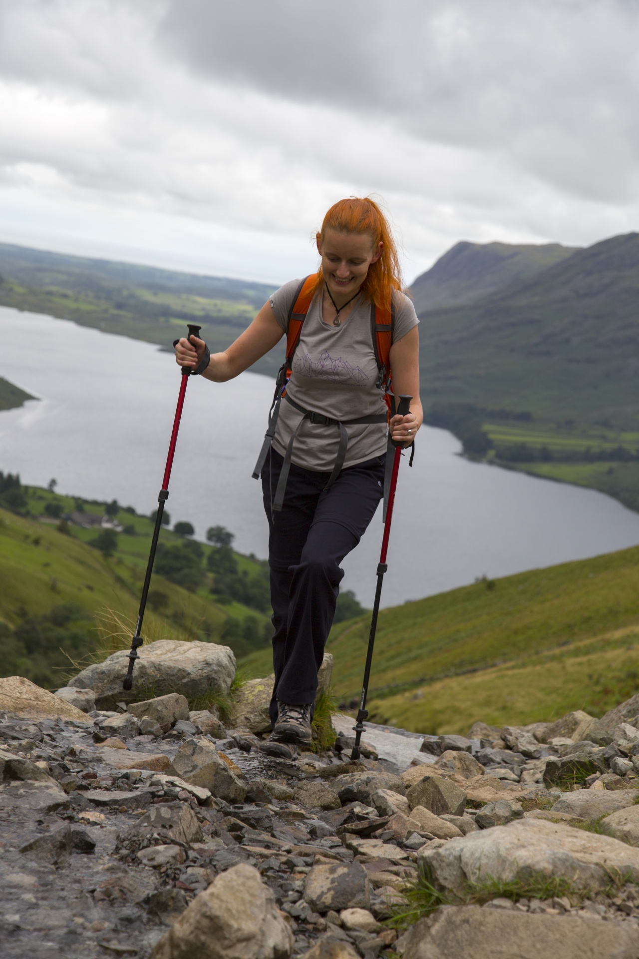 mountain top woman free photo