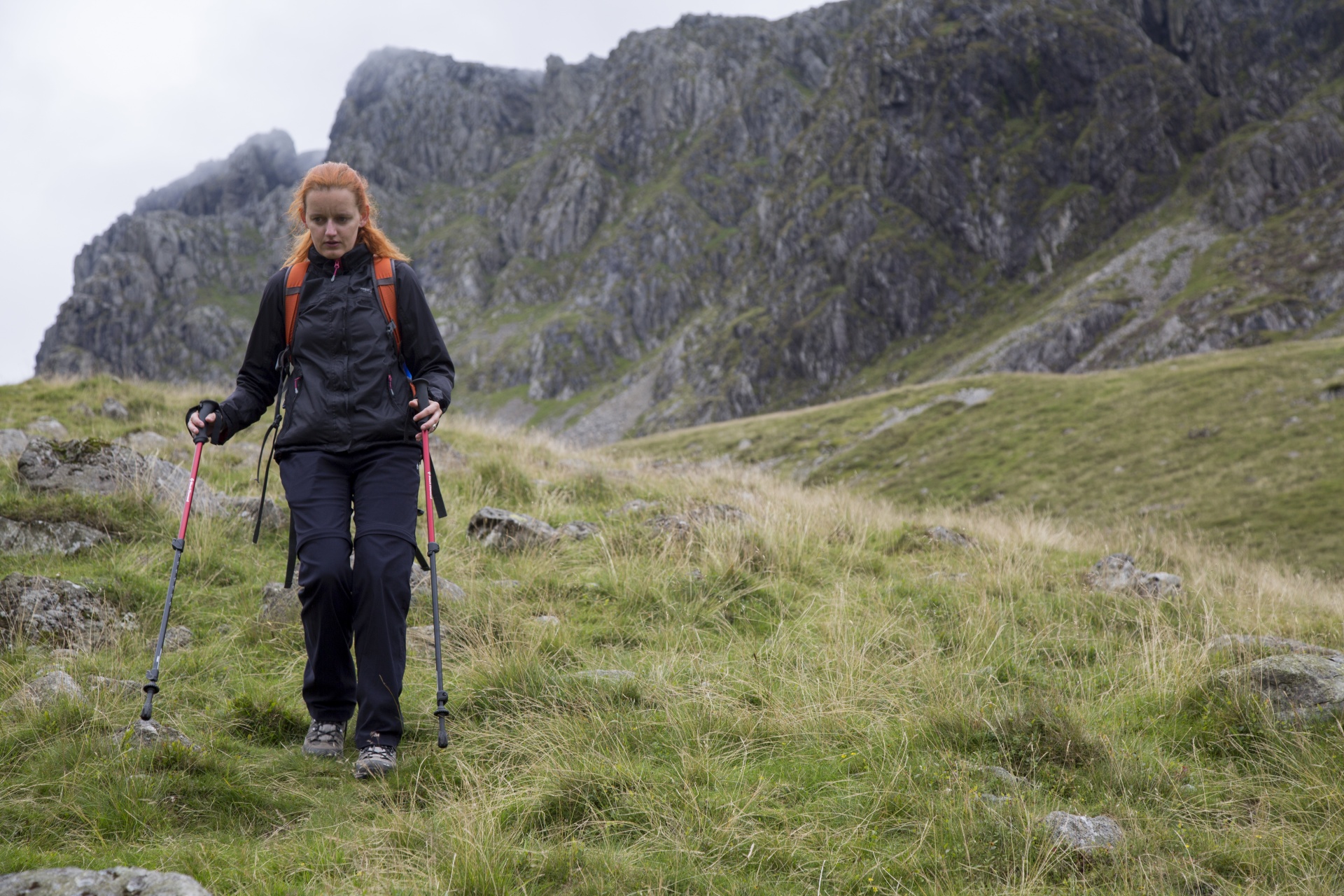 mountain top woman free photo