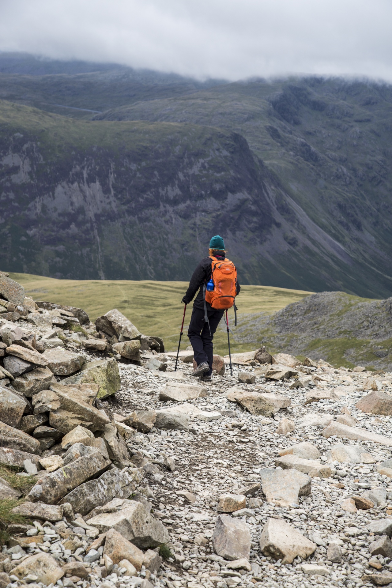 mountain top woman free photo