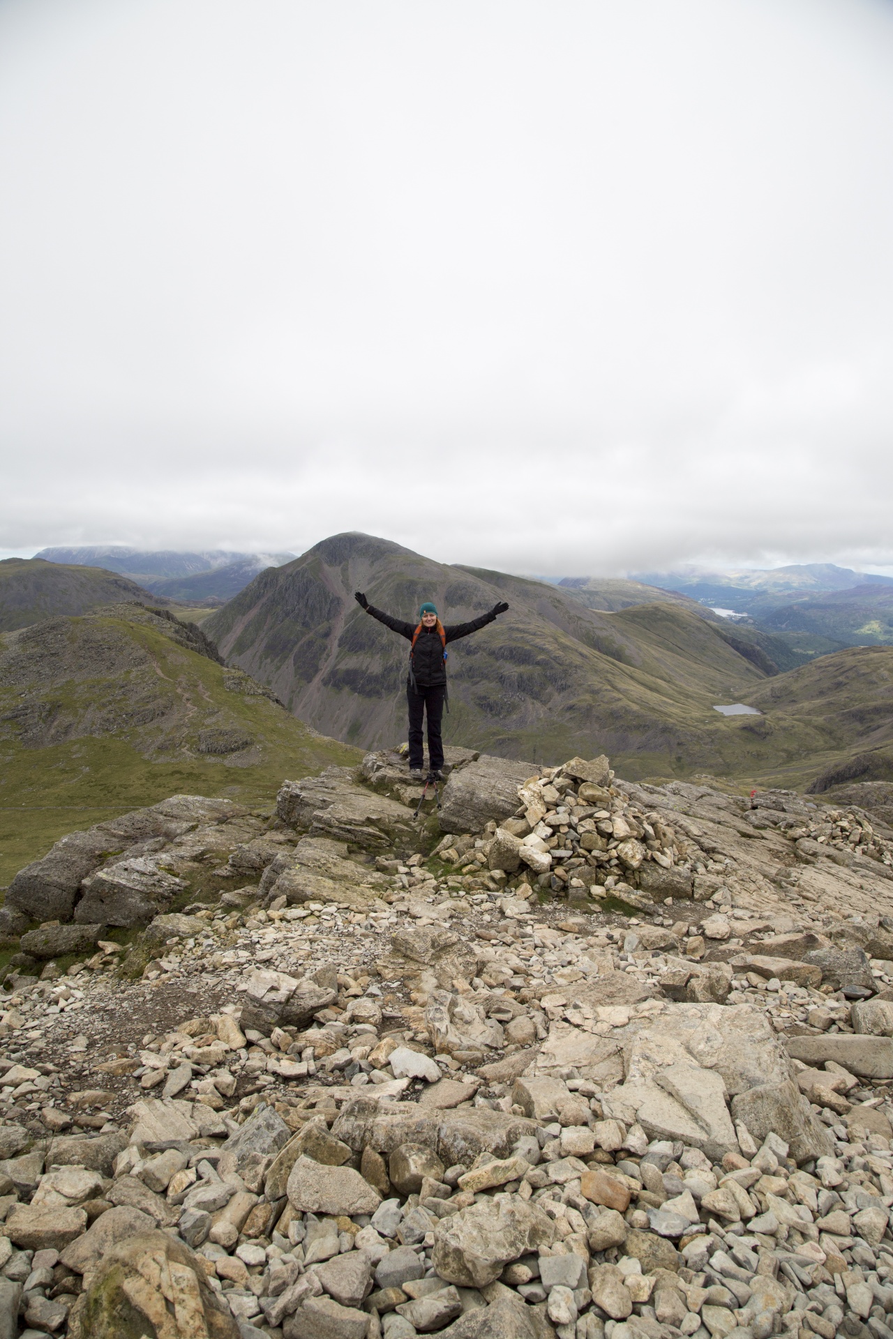 mountain top woman free photo