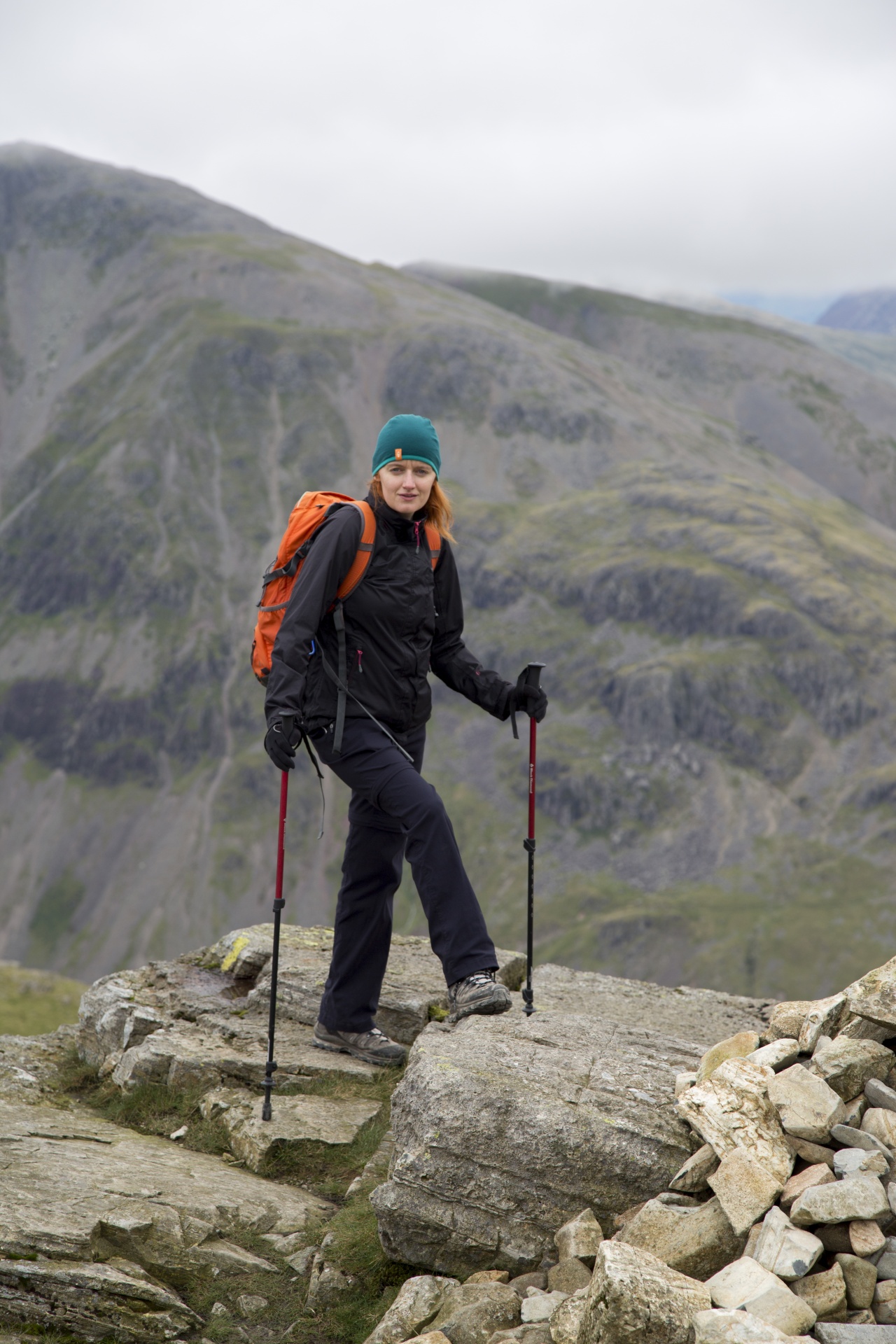 mountain top woman free photo