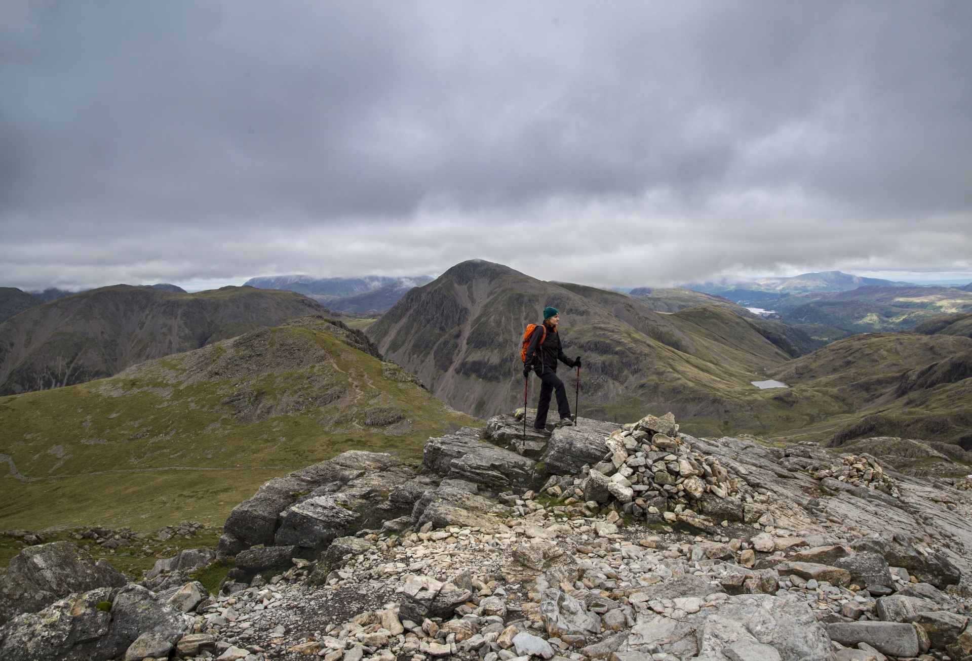 mountain top woman free photo