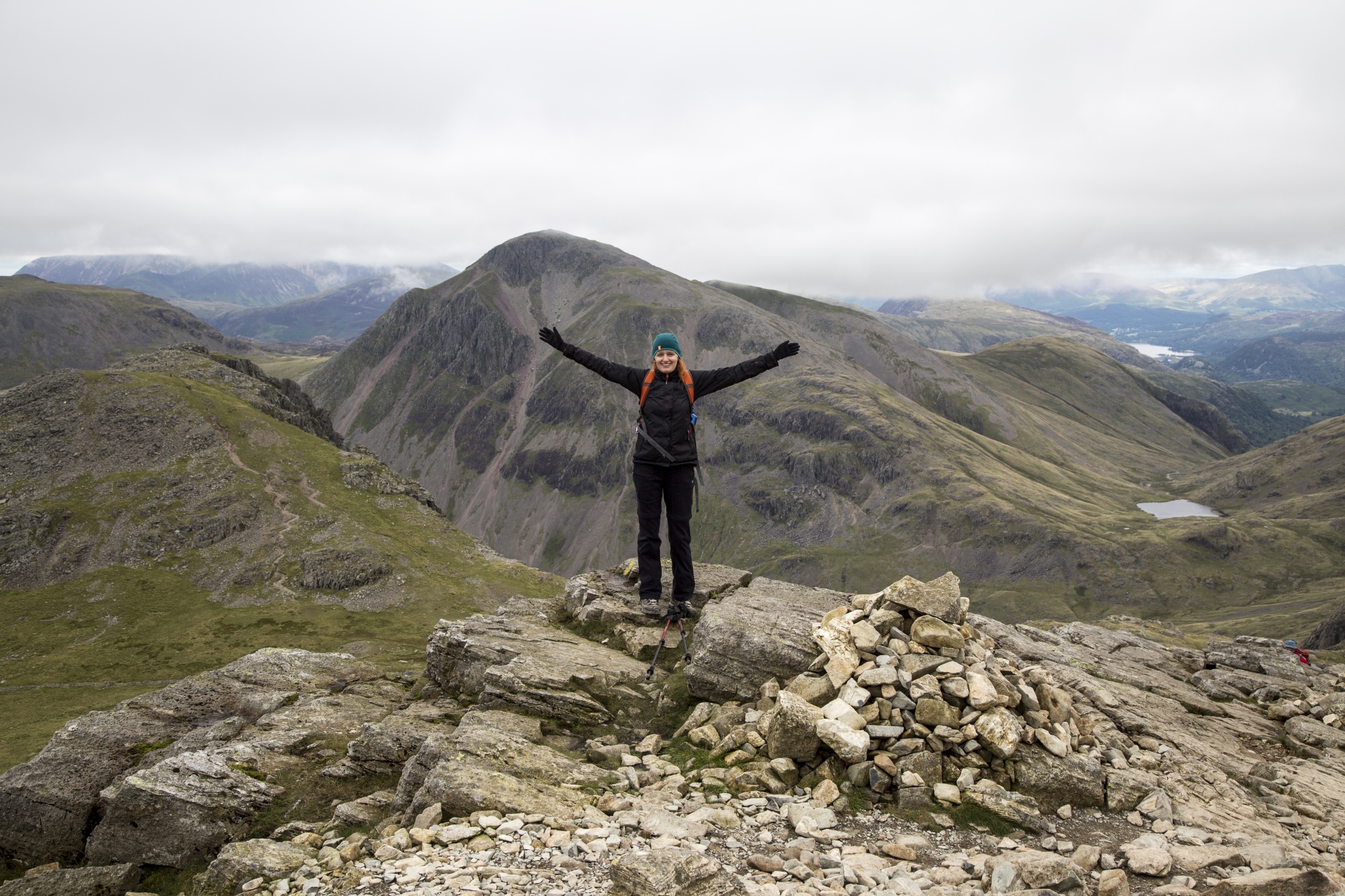 mountain top woman free photo