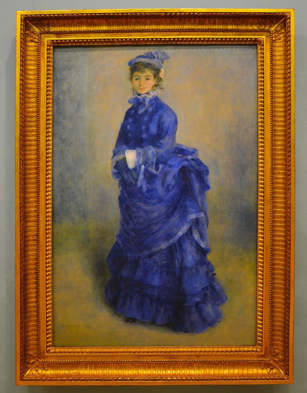 woman in blue painting blue free photo