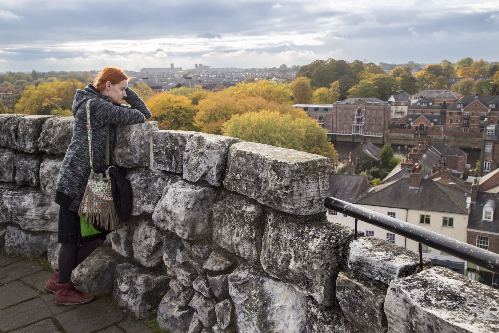 woman landscape autumn free photo