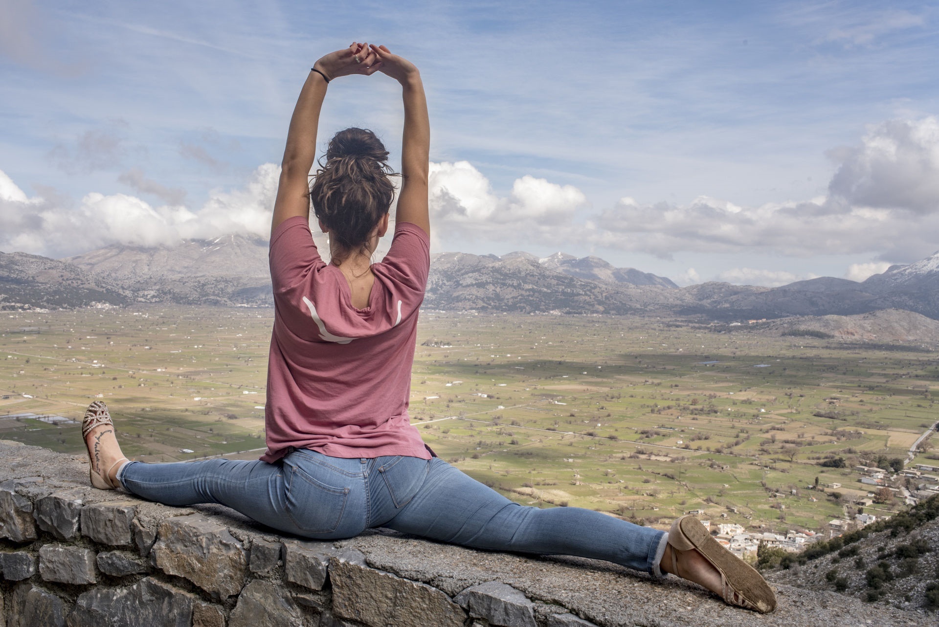 woman exercise posing free photo