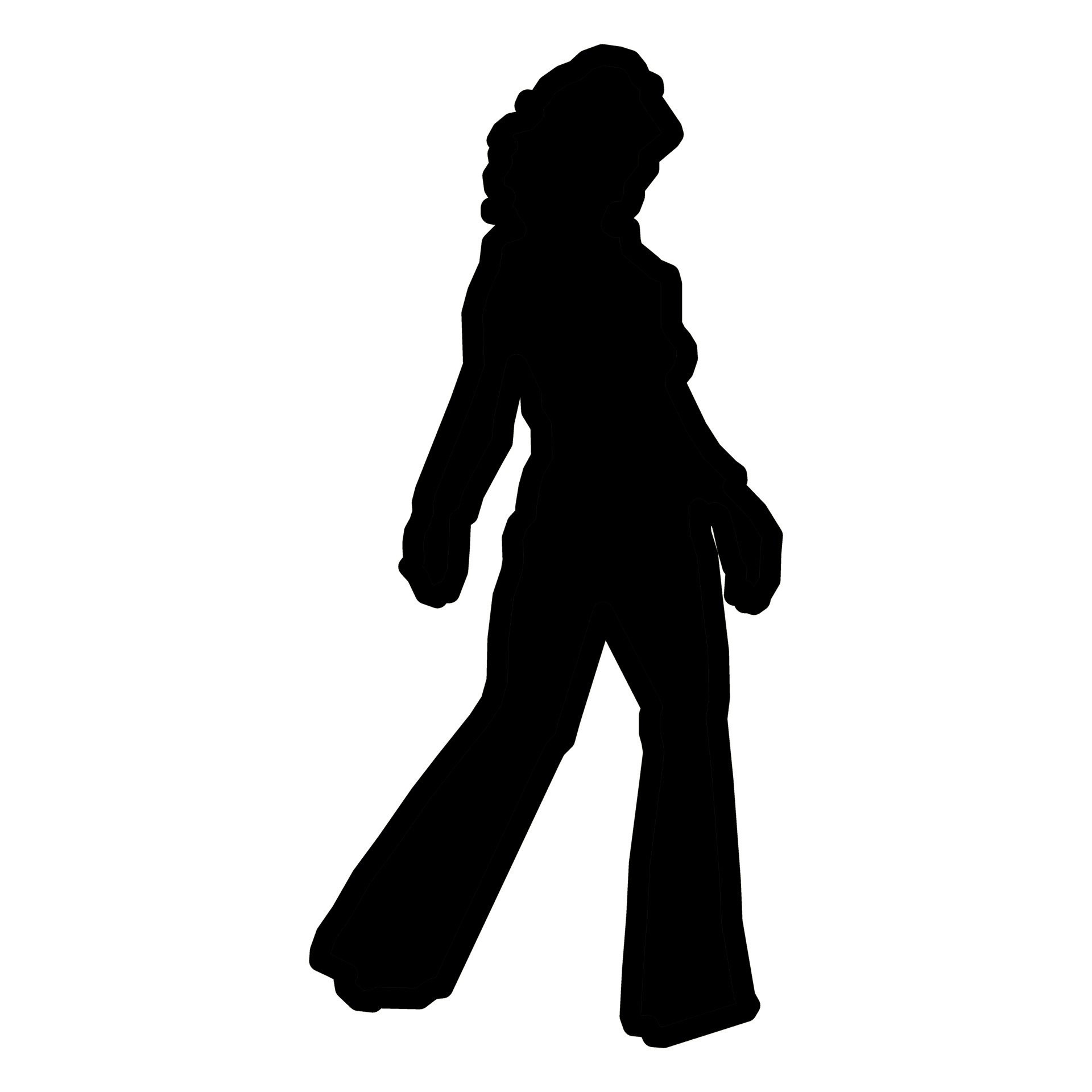 woman silhouette walking free photo