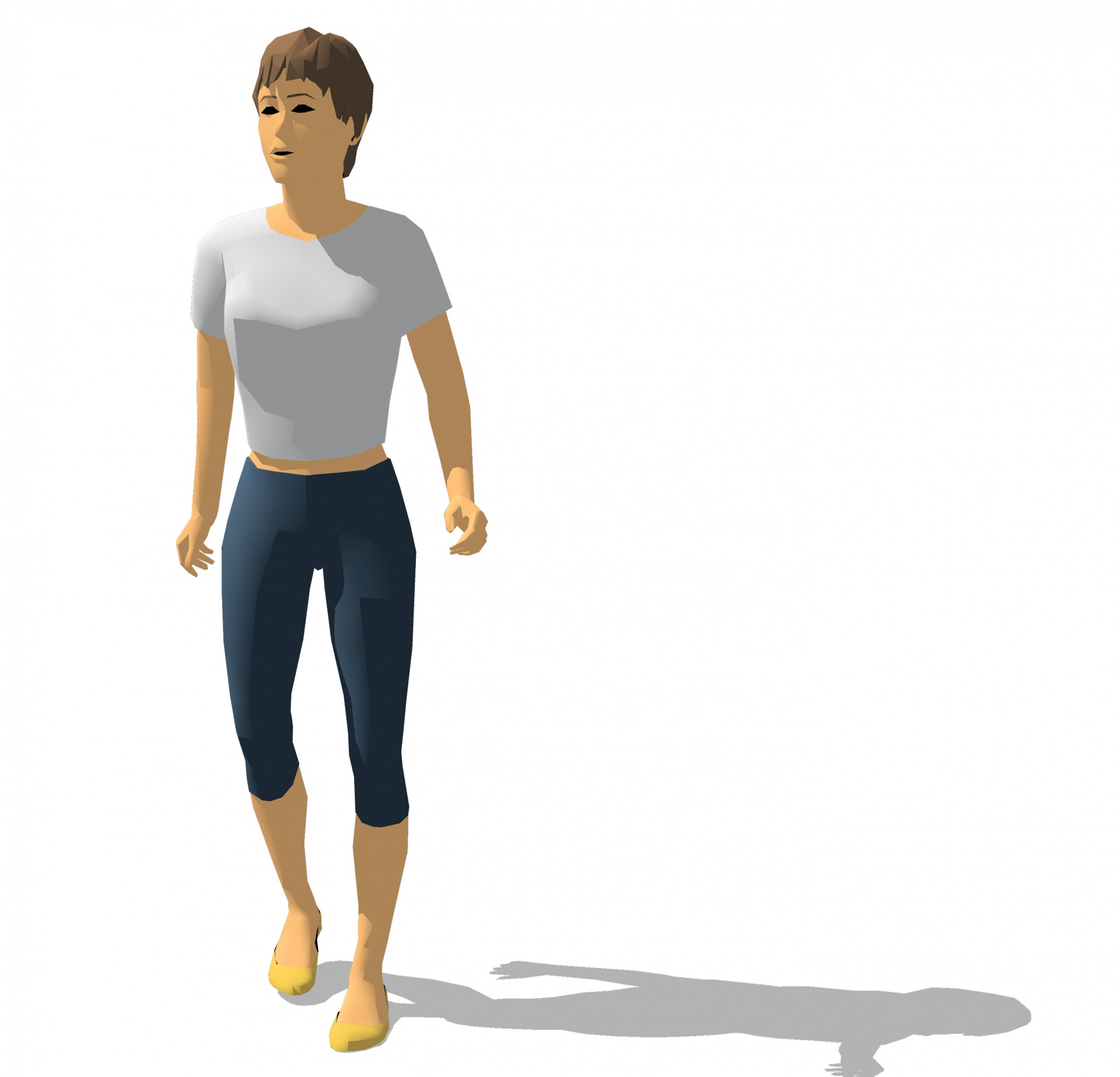 3d woman walking free photo