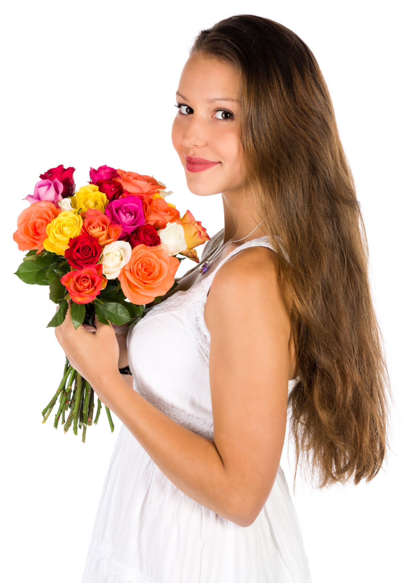 anet ivanova beautiful bouquet free photo