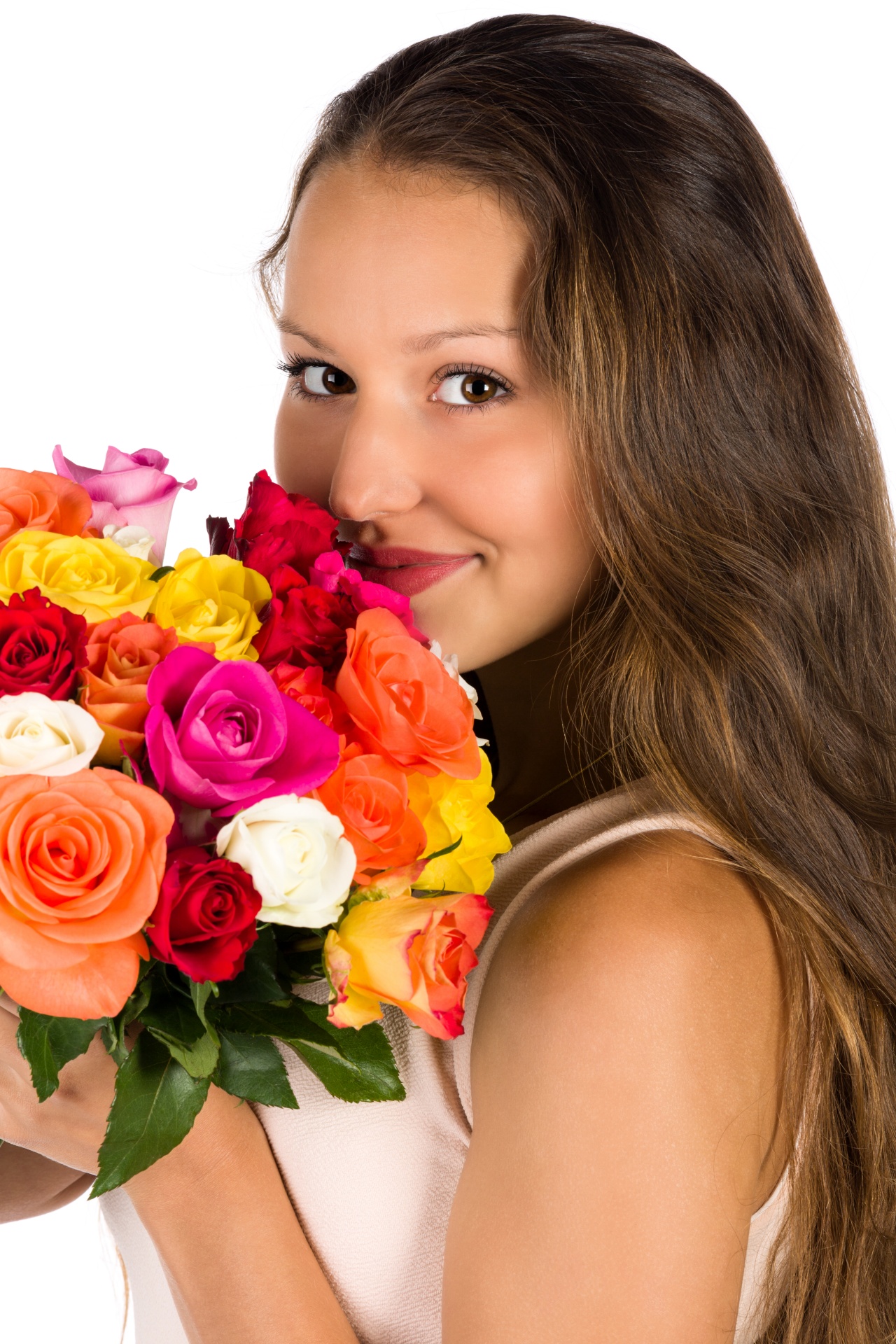 anet ivanova beautiful bouquet free photo