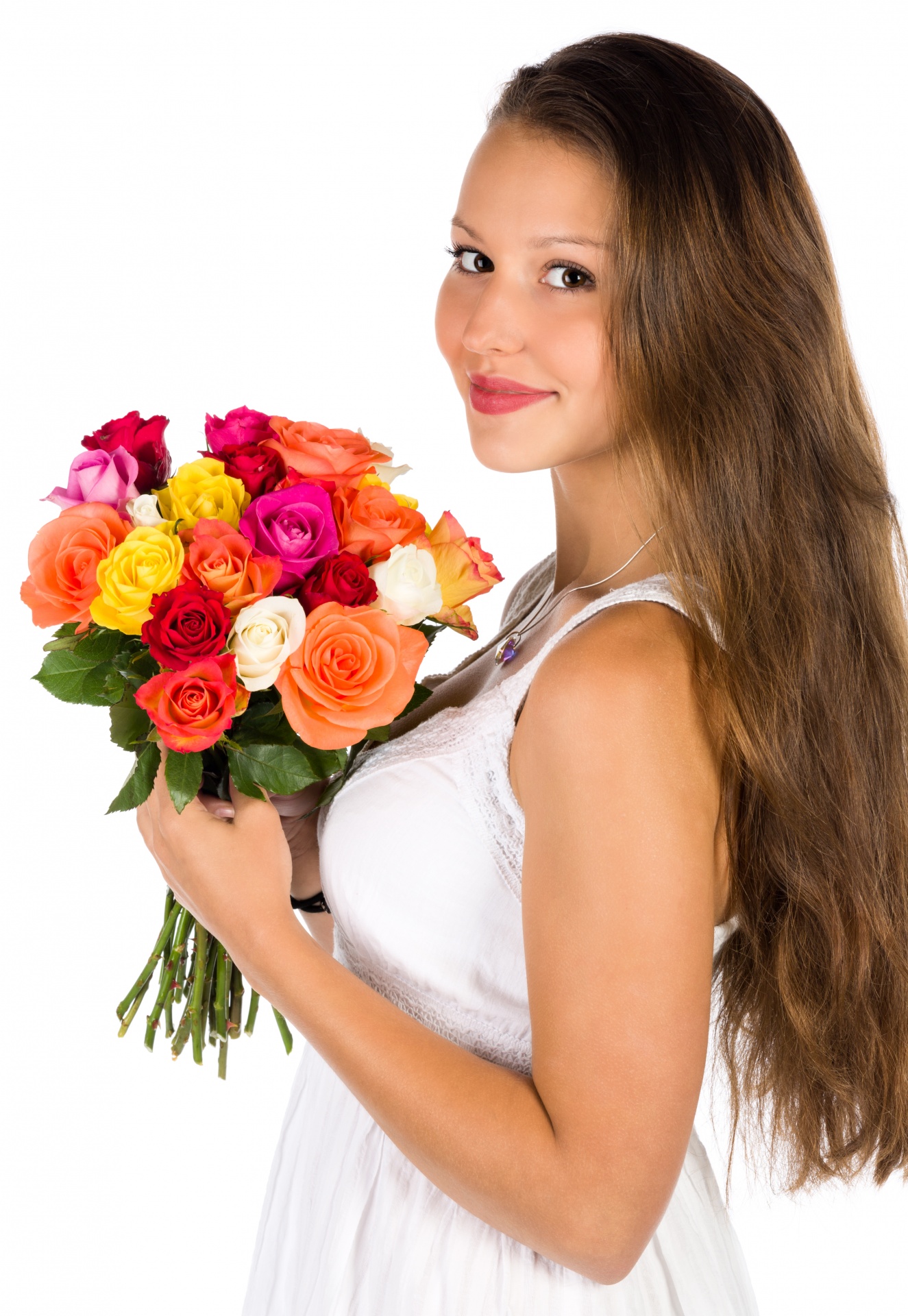 anet ivanova beautiful bouquet free photo