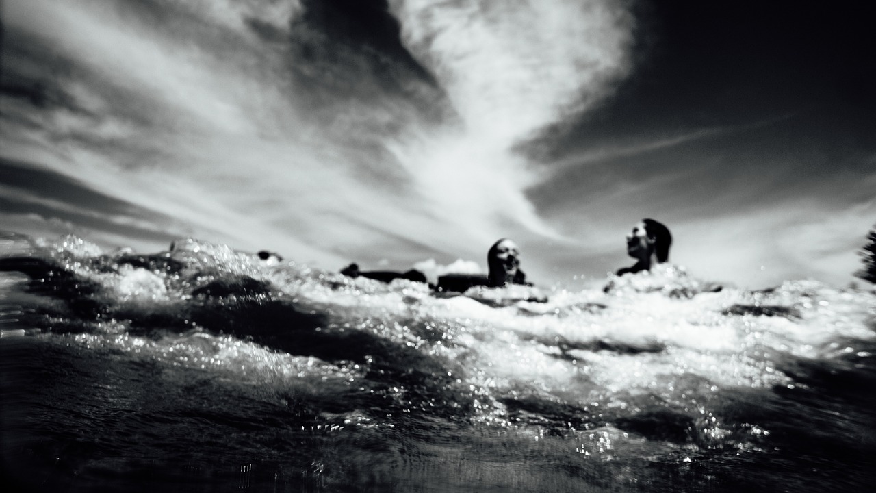 women swimming ocean free photo