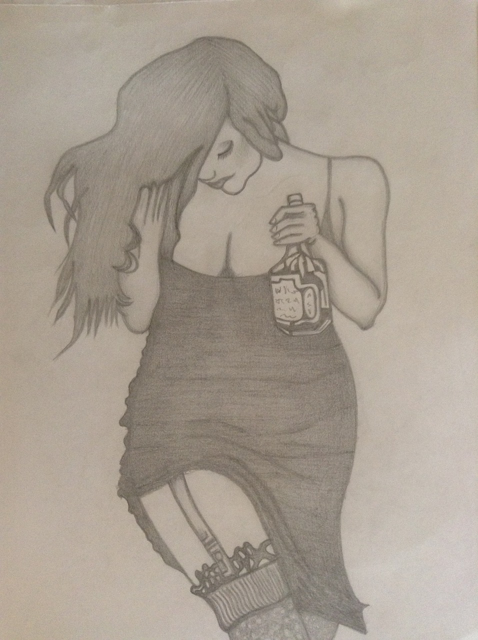 women liquor drawing free photo