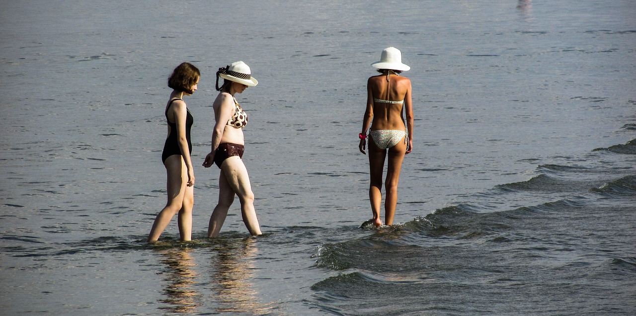 women sea beach free photo