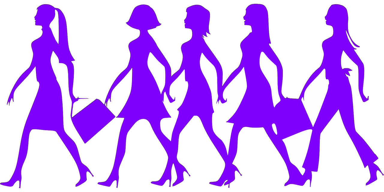 women shopping silhouettes free photo