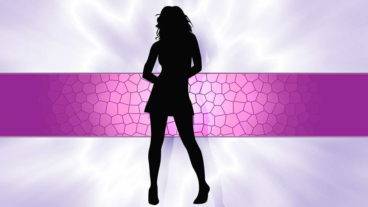 women purple background free photo