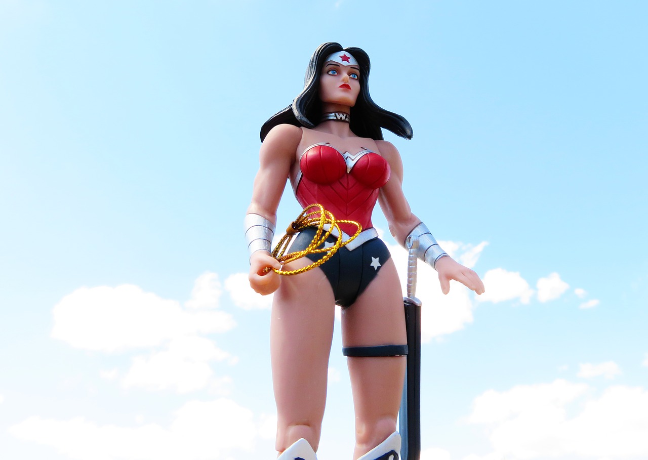 wonder woman superhero sky free photo