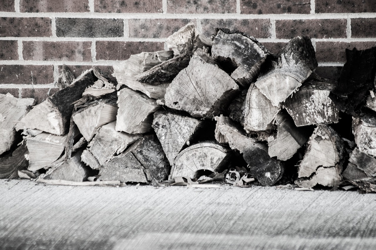 wood brick firewood free photo